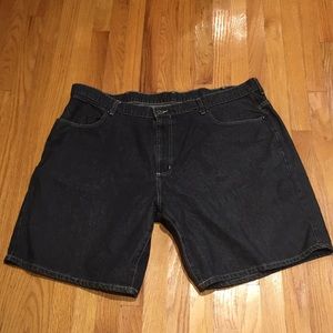 Polo black denim shorts
